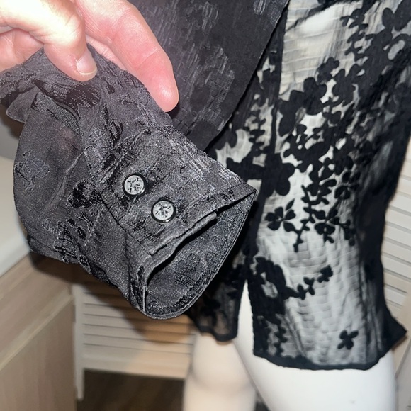 Coldwater Creek Black Lace Tunic  Medium - Picture 7 of 11